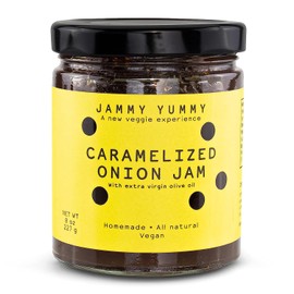 Caramelized Onion 8oz Spread - All Natural Onion Jam - Real Caramelized Onion - JAMMY YUMMY- Made with Onions, Sugar, Extra Virgin Olive Oil and Salt…