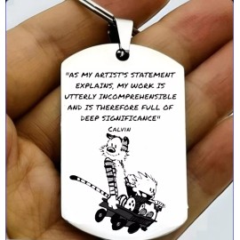 Unbranded Calvin Hobbes Hot Cute Quote Keychain