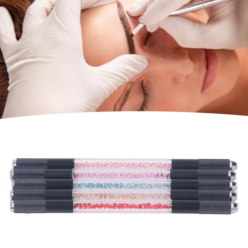 5pcs Microblading Hand Tools Professional Dual Head Manual Tattoo Pen
