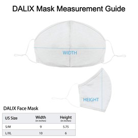 DALIX Cloth Face Mask Reusable Washable Made in USA - Gray S-M (5 Pack)