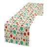 Mid Century Table Runner, Modern Atomic Pattern Absctract Geometric Retro