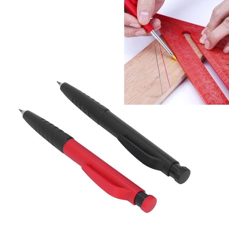 2Pcs Carpenter Pencil Marker Scribing Tool Set Kit with 12Pcs