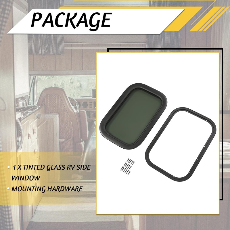 KUAFU RV Side Window 12" X 18" Replacement Trailer Camper
