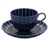 Utsuwa Roan Mino Pottery Kaneko-Kohei Giyaman Cup & Saucer with Gift Box, Eggplant Navy Blue, 555-0069 6.9 fl oz (170 ml)