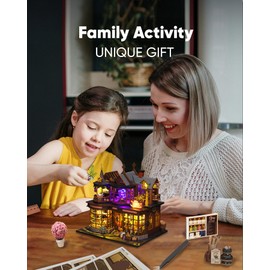 DIY Miniature House Kit, Mini House Kit for Beginners, Mayberry Street Miniatures, Model Building Craft Diorama Kit, Ideal Gifts for Birthday, Christmas(Magic Treasure House)