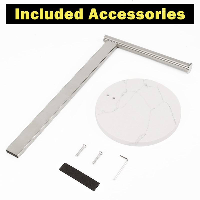 Winmien Stainless Steel L-Shaped Hand Towel Holder, SUS304 Bathroom Towel