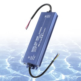 SUCIKORIO 24V 100W LED Transformer Waterproof IP67, Ultra Slim LED Driver 110V AC to 24V DC 4.2A 100 Watt Quiet Low Volt Converter Power Supply Constant Voltage for LEDs Strip, Indoor & Outdoor