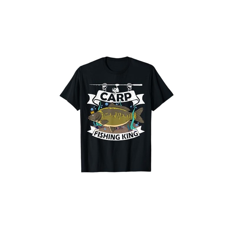 Vintage Carp Fishing King Carpa pescatore regalo carpa pesca Maglietta