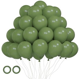 Voircoloria 105pcs Sage Green Balloons 12inch Olive Green Balloons for Birthday Graduation Baby Shower Wedding Anniversary New Year Party Decorations