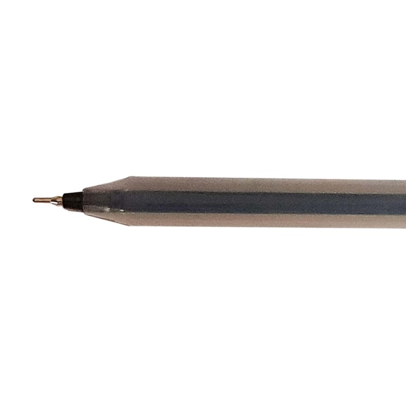 SAINO Softek Ballpoint Pens, BLACK, Fine Point (0.7mm), Pack of