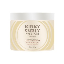 KINKY CURLY STRAIGHT ORIGINAL DOUBLE BUTTER LEAVE IN SMOOTHIE For Hair Infused with Shea Butter, Rosemary & Mint – 16oz / 454g