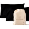 1000 TC Black Standard Pillowcases Set of 2 100% Egyptian