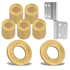 Pack of 50 M6 brass washers, M6 x 12 x 1 mm brass flat lock washers, fitting rings, room doors, washers, door hinge mounting rings, brass washers for lifting doors