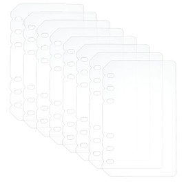 BENECREAT 20Pcs 6.7x4.2Inch PP Binders Index Divider Sheets, 6 Ring Clear A6 Binder Divider Full Page Flat Sheet Lifter for Notebooks and Binders