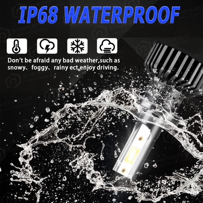 SHENKENUO LED Headlight Hi-Lo BEAM+Fog Bulbs For Volvo VNL VNM