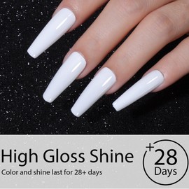 beautilux White Gel Nail Polish Winter Snow White Gel Polish Refill 100ml High Gloss Long-Lasting Soak Off Gel Polish Manicure Salon Nail Art at Home