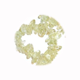 The New Green Ice Flake Quartz Medium 10Mm - 14Mm Hawaiian Chip Gemstone Bead 15" Ideal for Creating Unique Accessories and Decorations HUNT1S01563