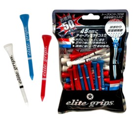 Elite Grips Tricolor Tees Golf Tees Lined, 50 Count 3 Pack