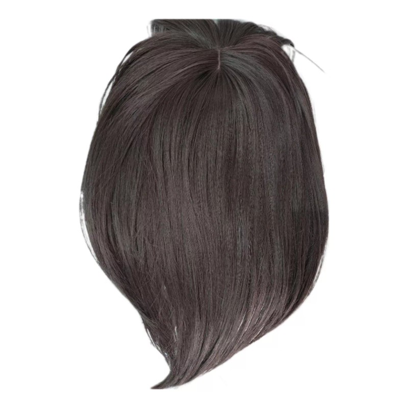 Vegas Extensión Toupe Peluquín Postizo Con Fleco Premium 34cm Clip