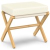 BAMBOOHOMIE Foldable Foot Stool Ottoman, Modern Foot Rest with Bamboo