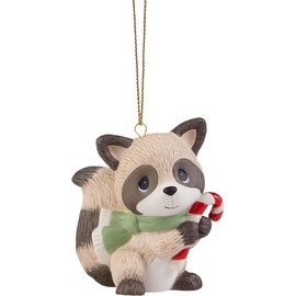 Precious Moments Raccoon with Mini Tree Ornament – Adorable Little Tree & Forest Friend Christmas Keepsake – 221024