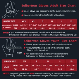 Seibertron Dirtclaw Unisex BMX MX ATV MTB Road Racing Mountain Bike Bicycle Cycling Off-Road/Dirt Bike Gel Padded Anti - Slip Palm Fingerless Gloves Motorcycle Motocross Sports Youth Gloves White XS