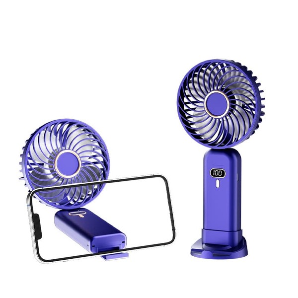 Jumyshe Portable Handheld Fan,Portable Fan Rechargeable,5000mAh ，Neck Fan 90 °