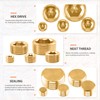 Rustak 23 Pcs Brass Pipe Plugs Assortment Set 1/8" 1/4"