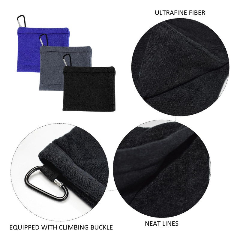 YSDYY 3Pcs Golf Cleaning Towels, Soft Absorbent Golf Towels, Golf