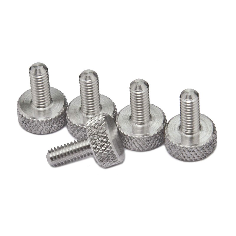 PrecisionGeek M4 x 10mm Flat Knurled Aluminium Thumb Screws (Set