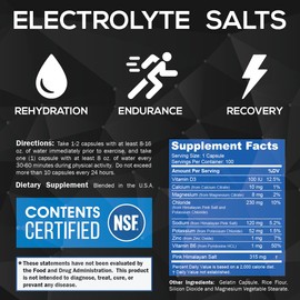 Polyfit Polyfit Electrolyte Salts - 100 Salt Pills - NSF Certified - Electrolytes Replacement Salt Tablets for Runners - Supplement for Rapid Hydration, Recovery, and Endurance