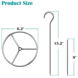 EasiBBQ Turkey Hanger with Vertical Skewer, Poultry Hanger for a Whole Chicken, Turkey Holder Rack for Bronco, Weber, Pit Barrel, Green Egg Smoker, etc, Turkey Fryer Accessories
