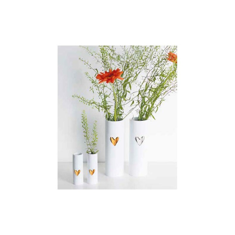 Räder Living Vase Heart Silver