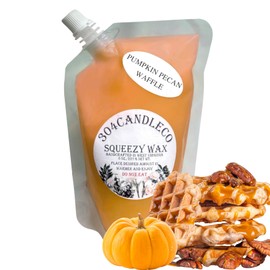 304CandleCo Large Squeeze Wax Melt Candle - 50 SCENTS! - Highly Fragrant & Hand-Crafted - Easy Mix & Match - American Made - Perfect for Wax Warmers (3oz, Pumpkin Pecan Waffles)