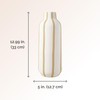 Elements Sand Stripe Textured Stoneware Ceramic Vase, 5x5x12.99 Inch