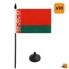 AZ FLAG - Set of 10 Belarus Table Flag 4''
