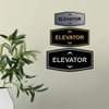 Fancy Elevator Up & Down Arrows Sign (Brushed Gold) -