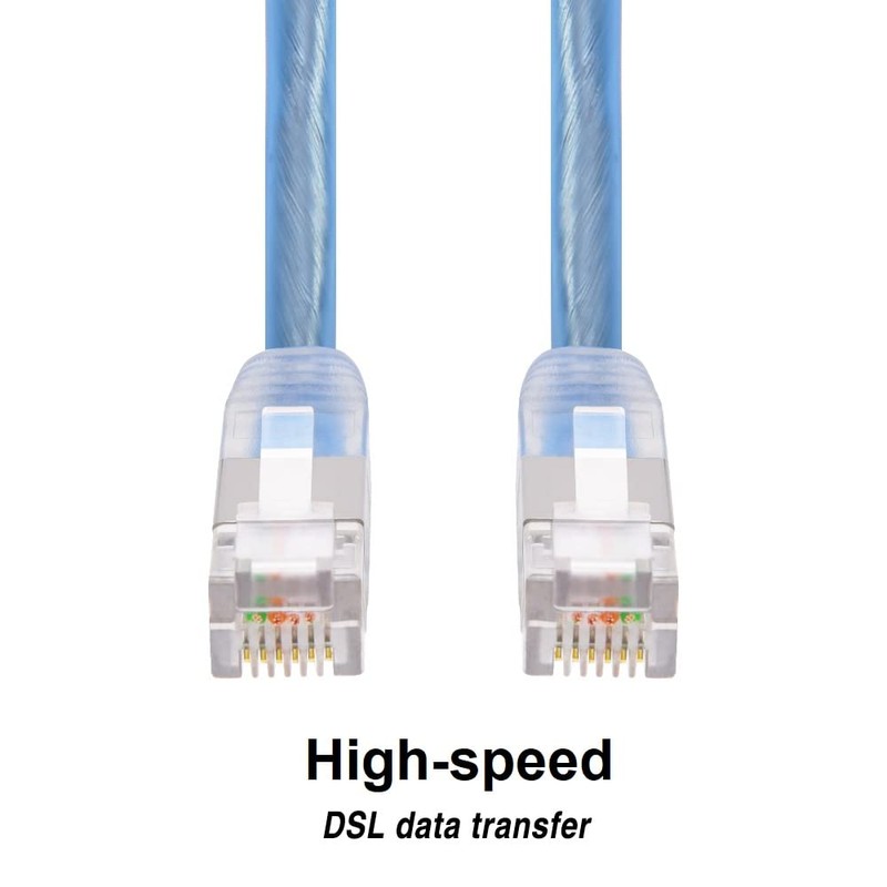 InstallerParts RJ11 Shielded Modem Cable for DSL Internet, 7 Ft,