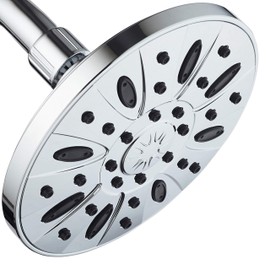 AquaDance Chrome High Pressure 6 inch Luxury Spa Rain Shower Head. Anti-Clog Nozzles, Angle Adjustable, Premium Finish. Trust Premier American Brand from Leading U.S. Showerhead