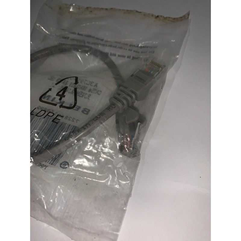 Belkin A3L791-01-S 1' CAT5e Snagless Patch Cable RJ45M-RJ45M Ethernet Gray