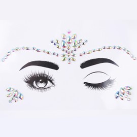 Pack of 1 Glitter Stones Face Festival, Rhinestones Face, Glitter Stones for Sticking Face, Festival Glitter Face Stones, Festival Stones Face, for Music Festival, Party, Festival (Style 1)