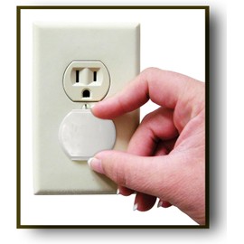 Electrical Outlet Safety Caps For Childproofing/Baby Cover Plugs and Draft Insulation Pack (20 Caps + 20 Gaskets)