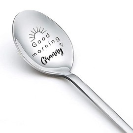 Granny Gift Spoons from Granddaughter Grandson Good Morning Granny Spoon for Granny Gifts Funny Coffee Tea Lovers Gifts Spoon for Granny Grandma Christmas Mothers Day Gift