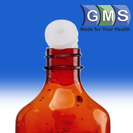GMS Press in Bottle Adapter Plug for Oral Medication Syringes and Liquid Medication - Reusable BPA Free Plastic - Small Adapters Fit 22mm Bottle Circumference (50 Count)