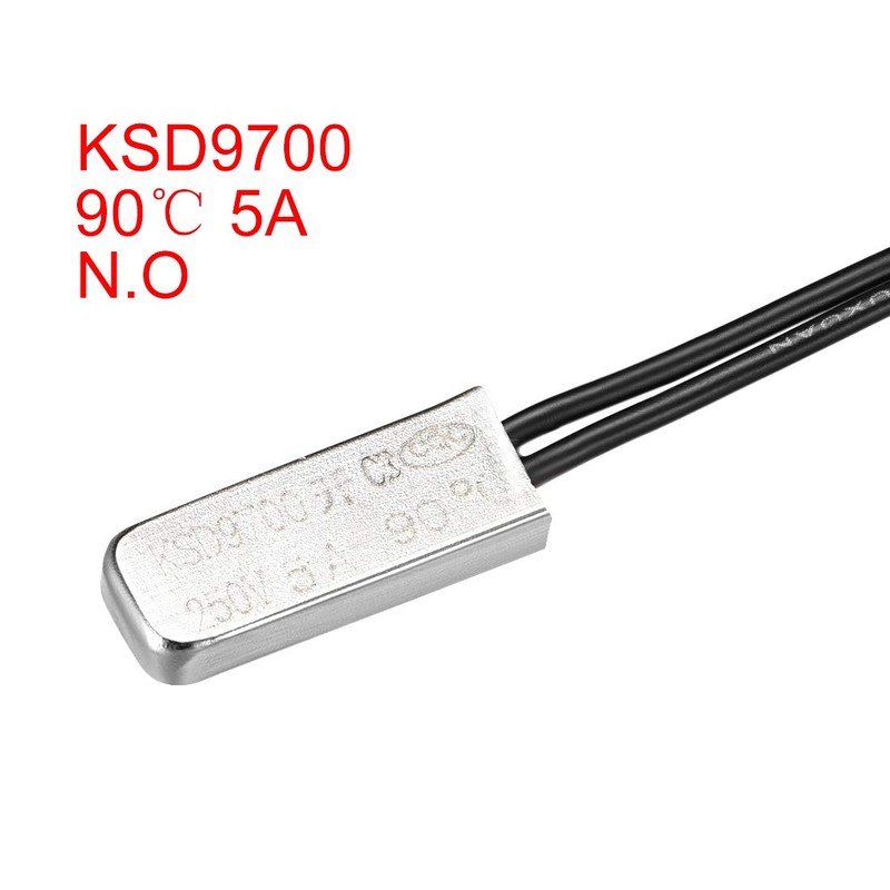 sourcing map KSD9700 Thermostat 90°C N, O 5A Metal Bimetal