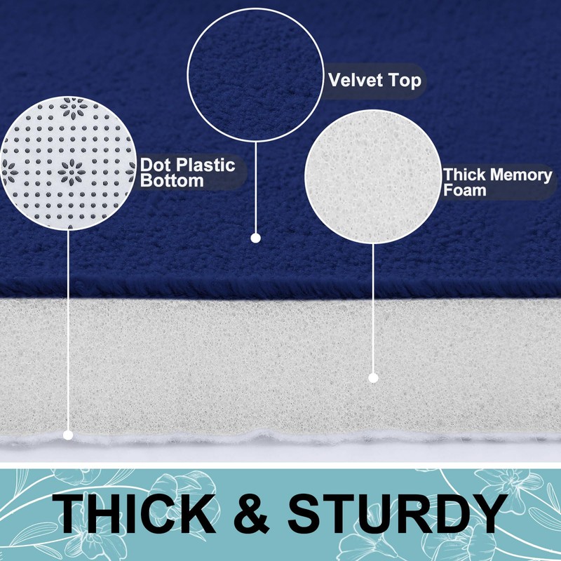 Smiry Tapete de baño de espuma viscoelástica, extra suave, absorbente,