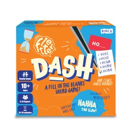 Binca Fletter Dash, A Fun Fill-in-The-Blanks Strategic Word Card Game for All Ages | Fun and Strategic Word Game | Test Vocabulary and Concentration | A Gift for Ages 7, 8, 9, & 10 Years (3-6 Players)