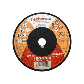 Fischer FCD-FP 180 x 1.5 INOX Cutting Disc for Metal and Stainless Steel with High Performance, Type 41, for Angle Grinders, Pack of 1