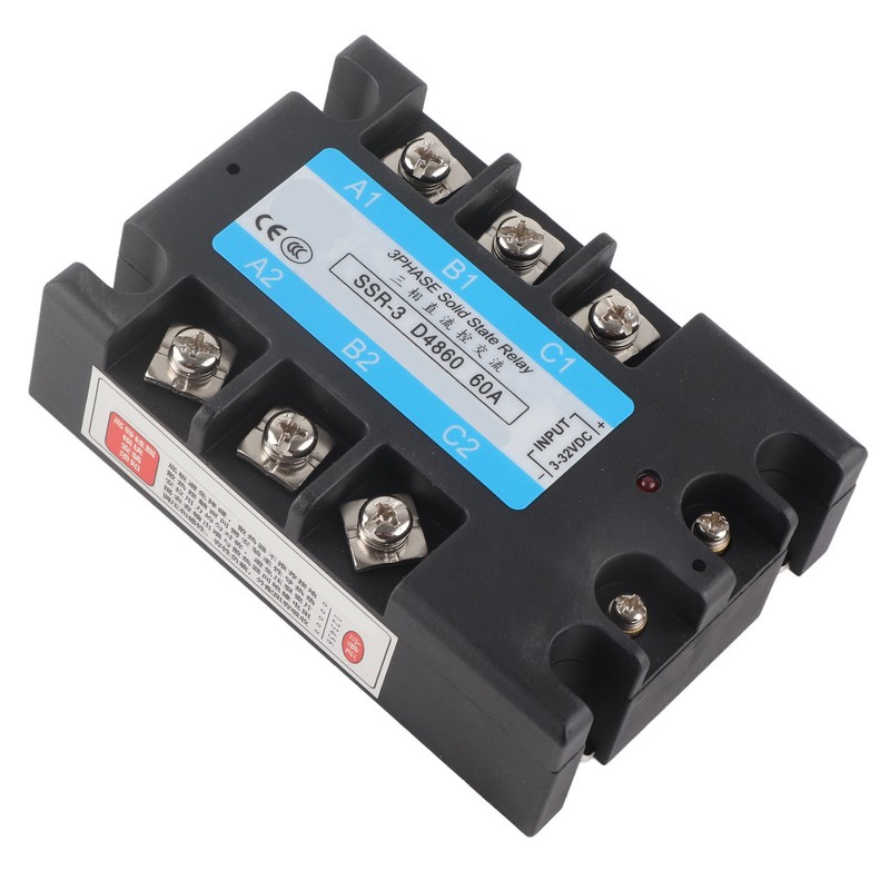 3 Phase Solid State Relay SSR-3 D4860 60A DC‑AC 480V