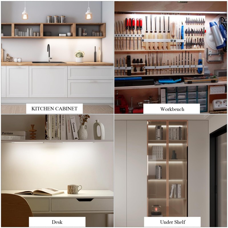 Undercabinet Lights for Kitchen 1000lm 108 LEDs, 2-Pack Under Cabinet